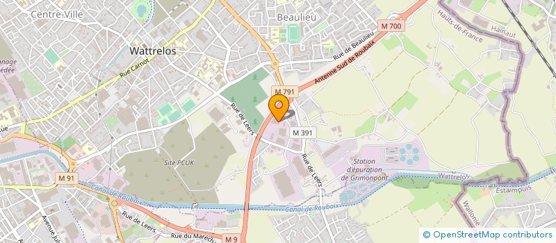 localisation de l'entreprise DTRM  WATTRELOS