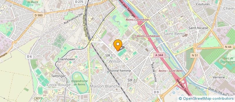 localisation de l'entreprise DTS  REIMS