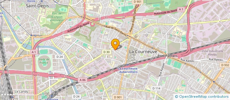 localisation de l'entreprise DTY BAT à LA COURNEUVE