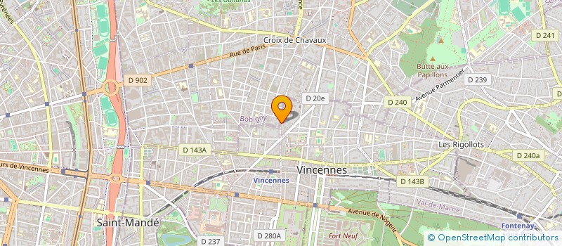 localisation de l'entreprise DU 100 BIS à VINCENNES