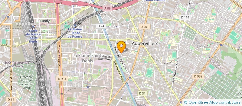 localisation de l'entreprise DU 12 RUE HEURTAULT  AUBERVILLIERS