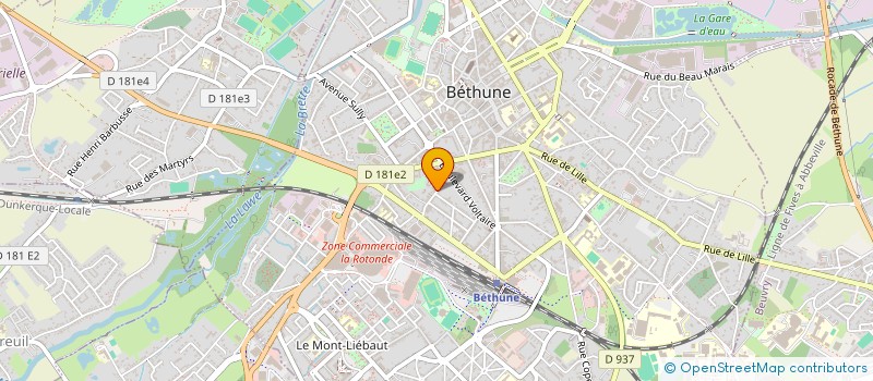 localisation de l'entreprise DU 13 FEVRIER 1946  BETHUNE