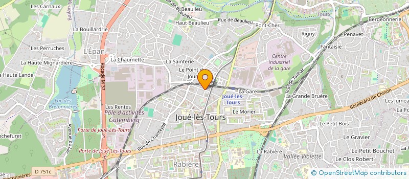 localisation de l'entreprise DU 14 BIS RUE JEAN DE LA FONTAINE à JOUE-LES-TOURS