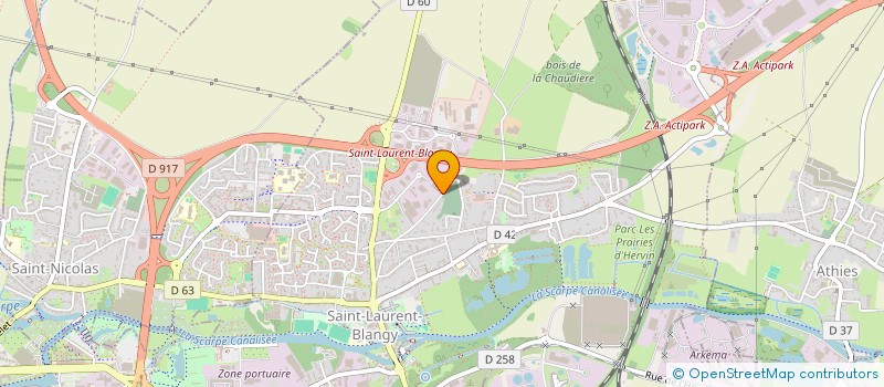 localisation de l'entreprise DU 14 JUILLET  SAINT-LAURENT-BLANGY