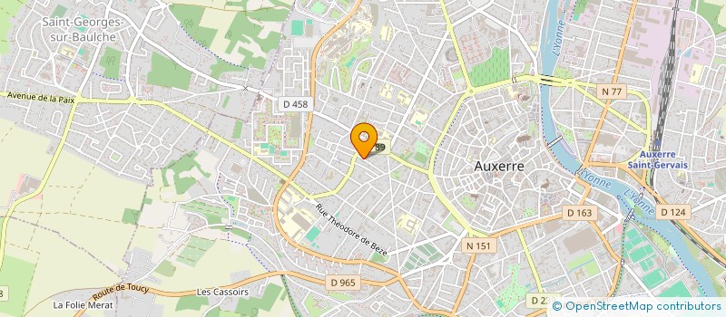 localisation de l'entreprise DU 17 RUE HIPPOLYTE RIBIERE  AUXERRE