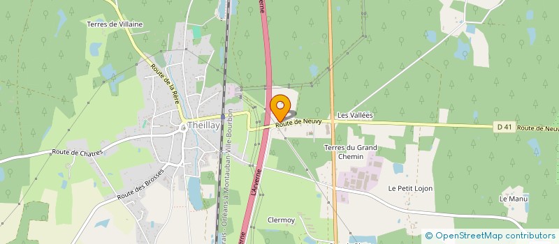 localisation de l'entreprise DU 2 RUE DE LA GARE  THEILLAY