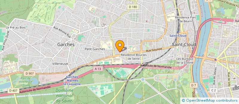 localisation de l'entreprise DU 22 VILLA PASTEUR  SAINT-CLOUD