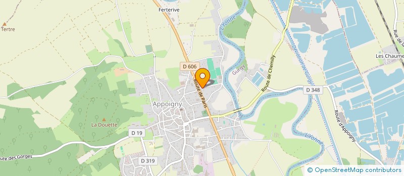 localisation de l'entreprise DU 27 JUIN  APPOIGNY