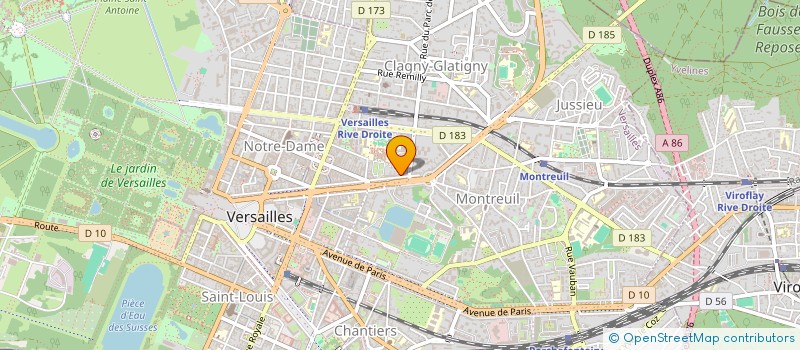 localisation de l'entreprise DU 4 RUE JEAN HOUDON VERSAILLES à VERSAILLES