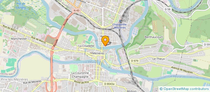 localisation de l'entreprise DU 5 QUAI ROUSSEL  CHARLEVILLE-MEZIERES