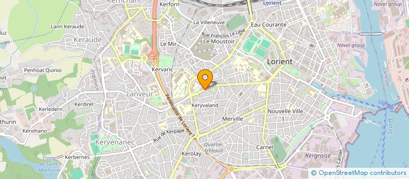 localisation de l'entreprise DU 53 RUE DE MERVILLE  LORIENT