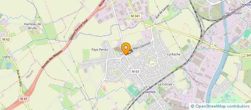 localisation de l'entreprise DU 73 RUE DU PAYS PERDU  SANTES