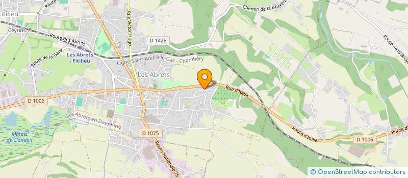 localisation de l'entreprise DU 8 RUE ALBERT CAMUS  LES ABRETS-EN-DAUPHINE