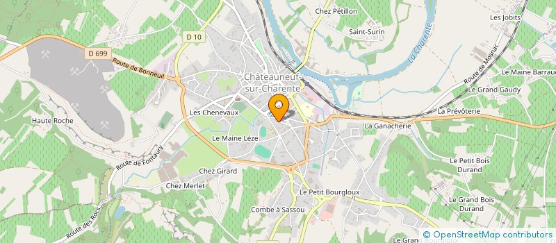 localisation de l'entreprise DU 8 RUE DE LA CHAUME A CHAUVIN à CHATEAUNEUF-SUR-CHARENTE