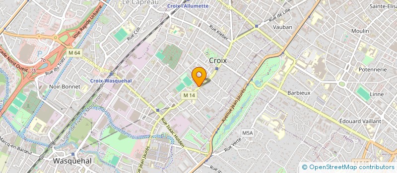 localisation de l'entreprise DU 97 BOULEVARD JEAN JAURES à CROIX