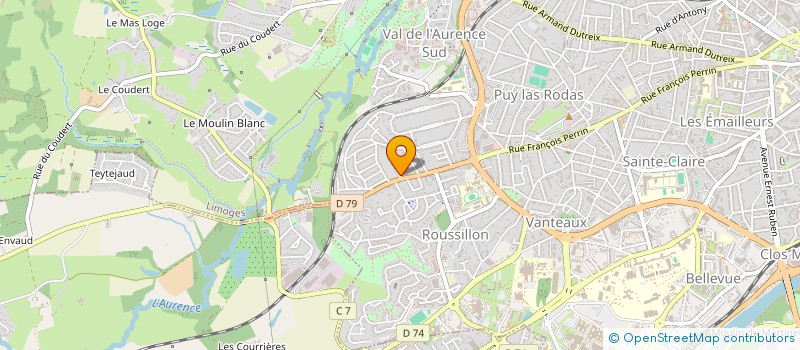 localisation de l'entreprise DU BARRAT à LIMOGES