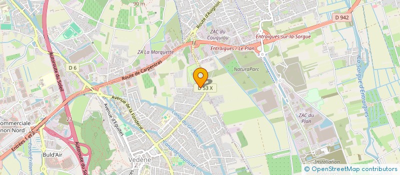 localisation de l'entreprise DU BARREAU  VEDENE