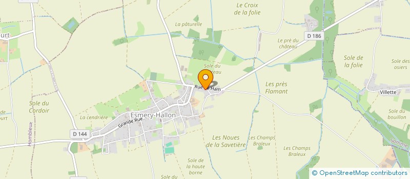 localisation de l'entreprise DU BAS D'ESMERY  ESMERY-HALLON