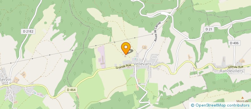 localisation de l'entreprise DU BAS DE ROSSELOT à VELLEVANS
