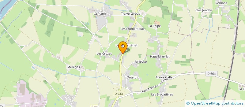 localisation de l'entreprise DU BAS MIZERIAT à SAINT-DIDIER-SUR-CHALARONNE