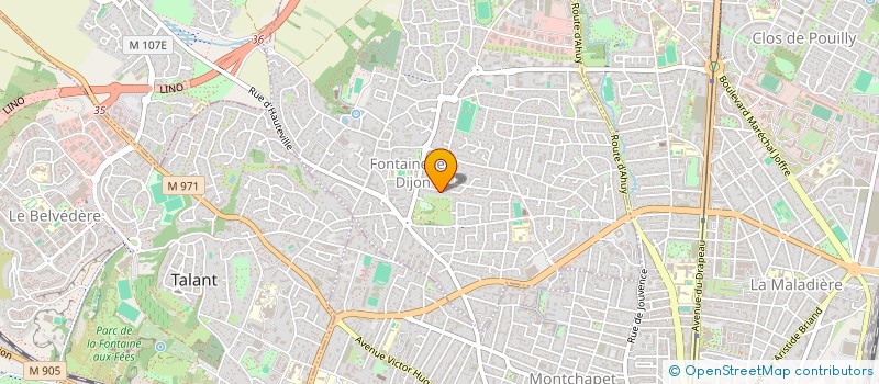 localisation de l'entreprise DU BASSIN DE POUILLY  FONTAINE-LES-DIJON