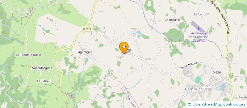 localisation de l'entreprise DU BEAU TEMPS  CAMPUAC