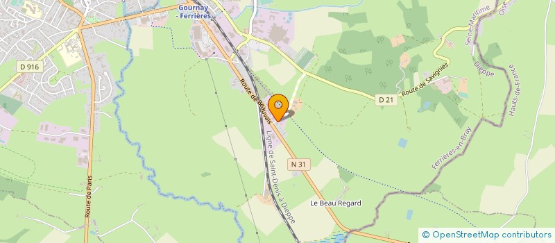 localisation de l'entreprise DU BEAUREGARD à FERRIERES-EN-BRAY