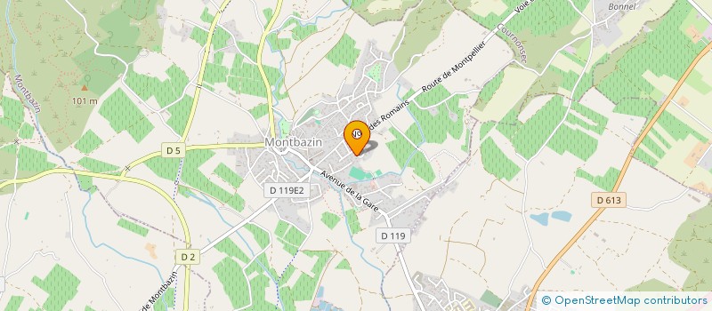 localisation de l'entreprise DU BEFFROY  MONTBAZIN