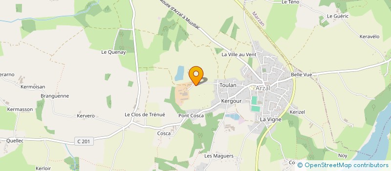localisation de l'entreprise DU BELANO à ARZAL