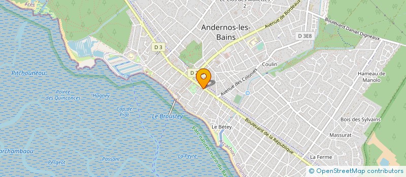 localisation de l'entreprise DU BERCEAU AUX MATERNELLES  ANDERNOS-LES-BAINS