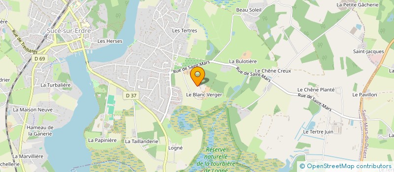 localisation de l'entreprise DU BLANC VERGER à SUCE-SUR-ERDRE