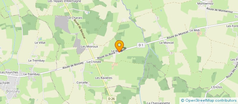 localisation de l'entreprise DU BOIRE à SAINT-ETIENNE-SUR-REYSSOUZE