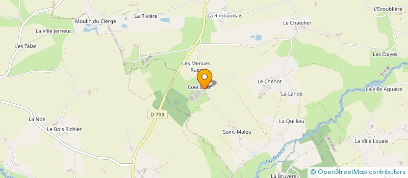 localisation de l'entreprise DU BOIS DE LA BICHE à EREAC