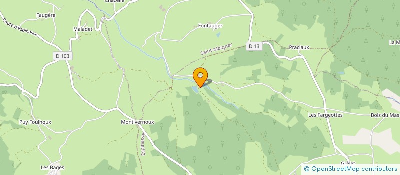 localisation de l'entreprise DU BOIS DE PIERRE BRUNE à ESPINASSE