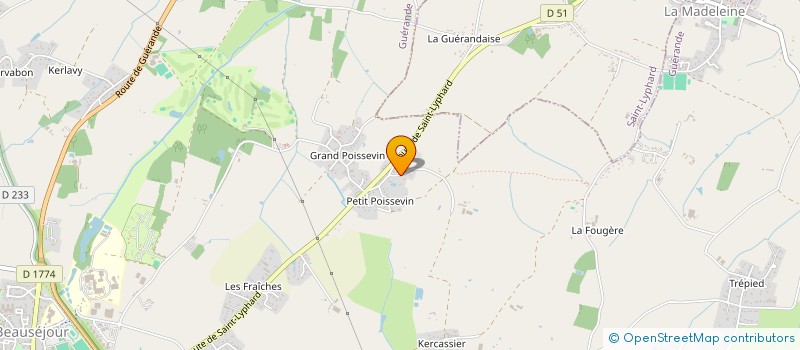 localisation de l'entreprise DU BOIS DE TRENEVE  GUERANDE