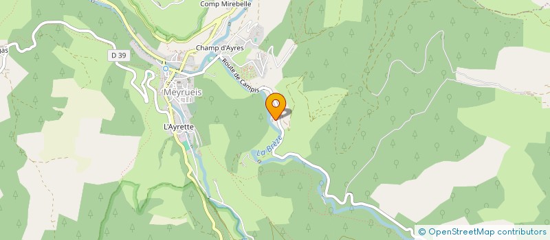 localisation de l'entreprise DU BOIS DES CORDES  MEYRUEIS