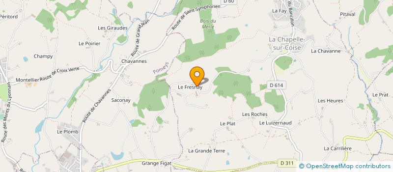 localisation de l'entreprise DU BOIS DES ROCHES à LA CHAPELLE-SUR-COISE