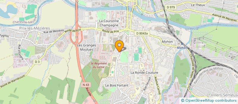 localisation de l'entreprise DU BOIS FORTANT  CHARLEVILLE-MEZIERES