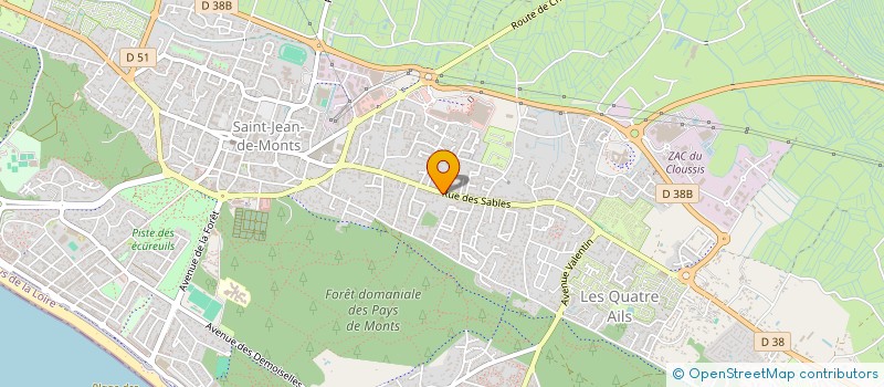 localisation de l'entreprise DU BOIS MARIE  SAINT-JEAN-DE-MONTS