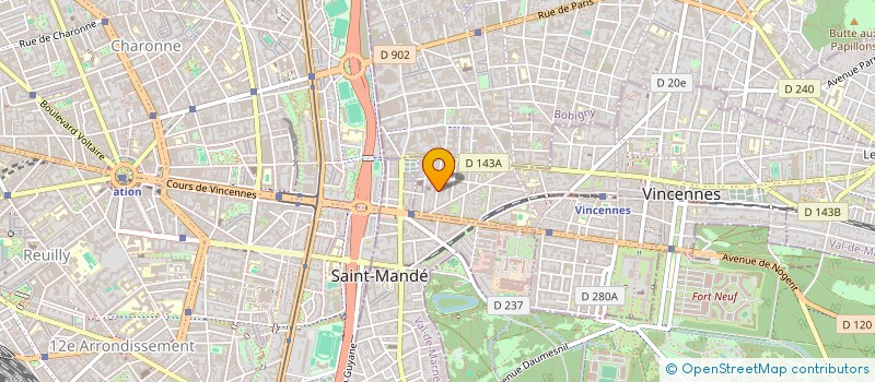 localisation de l'entreprise DU BOIS TOURELLE à VINCENNES