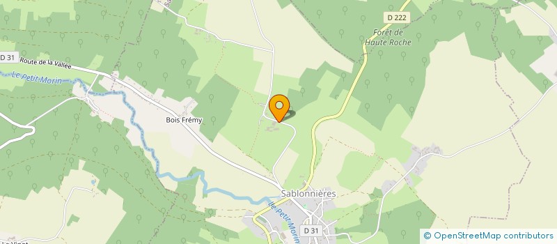 localisation de l'entreprise DU BOIS VERT  SABLONNIERES