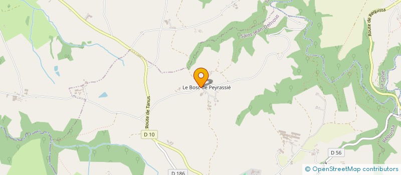 localisation de l'entreprise DU BOSC DE PEYRASSIE  SAINT-JEAN-DELNOUS