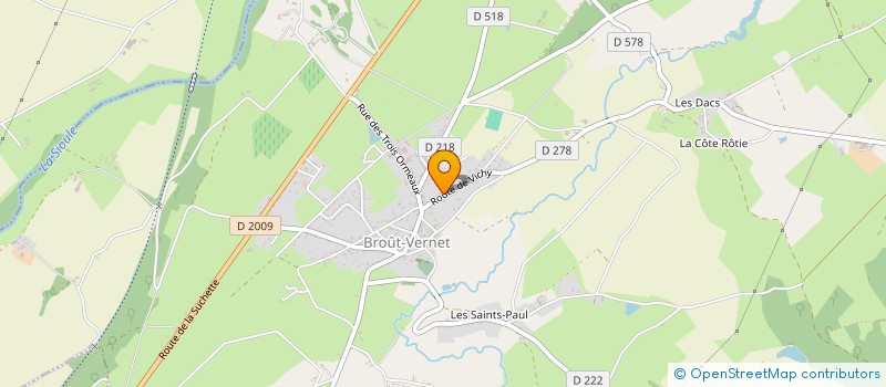 localisation de l'entreprise DU BOURBONNAIS  BROUT-VERNET