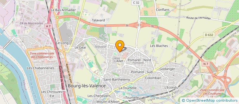 localisation de l'entreprise DU BOURG  BOURG-LES-VALENCE