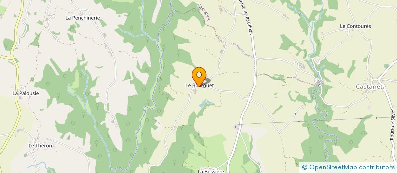 localisation de l'entreprise DU BOURGUET à PRADINAS