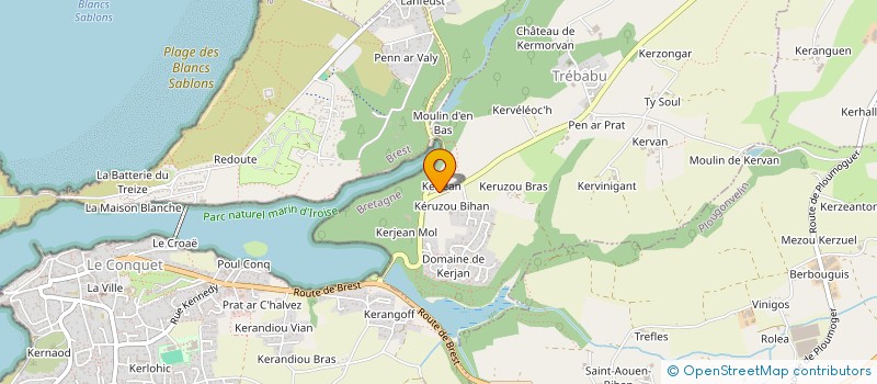 localisation de l'entreprise DU BOUT DU MONDE  TREBABU