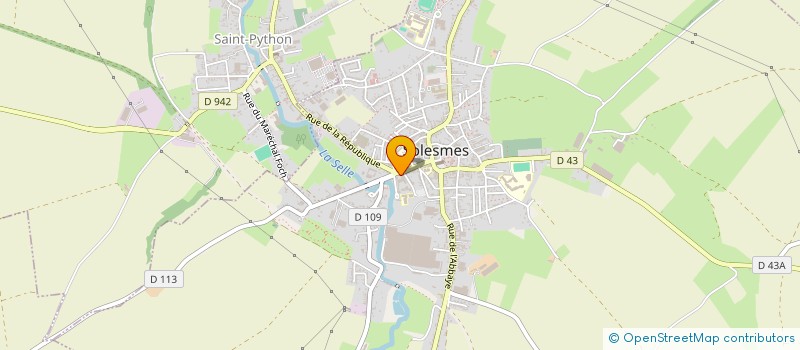 localisation de l'entreprise DU CABINET MEDICAL D'EN FACE à SOLESMES