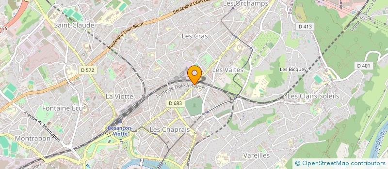 localisation de l'entreprise DU  CAFE DES PRATIQUES  BESANCON