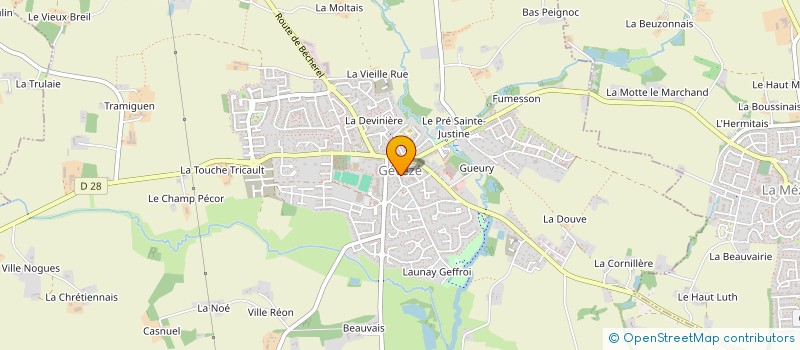 localisation de l'entreprise DU CALVAIRE  GEVEZE