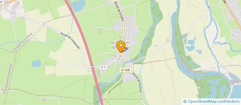 localisation de l'entreprise DU CANAL  BOISSET-LES-MONTROND